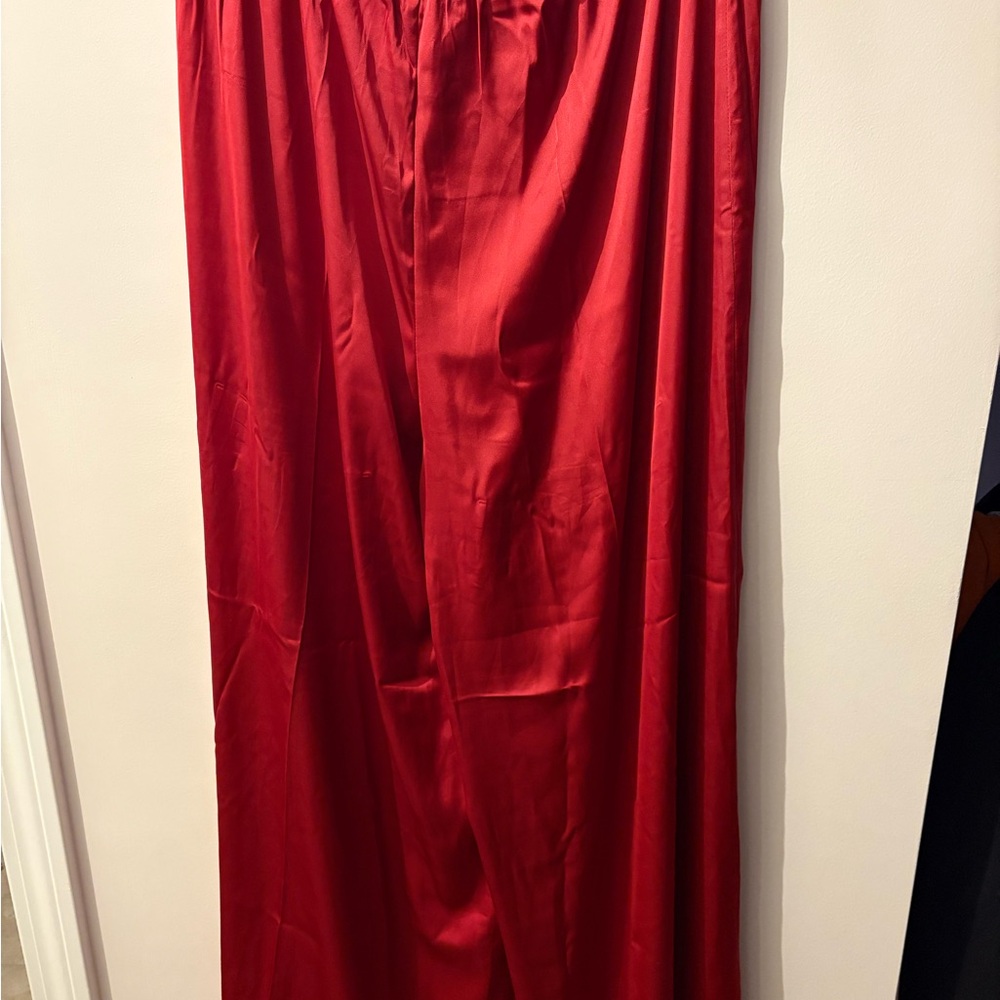 Auden red satin sleep pants - Picture 3 of 5